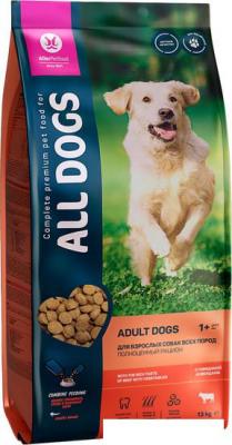 Сухой корм для собак All Dogs для взрослых собак с говядиной и овощами 13 кг Сухой корм для собак All Dogs для взрослых собак с говядиной и овощами 13 кг