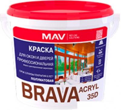 Краска Brava Acryl 35D ВД-АК-1035Д 5 л (белый полуглянцевый) Краска Brava Acryl 35D ВД-АК-1035Д 5 л (белый полуглянцевый)