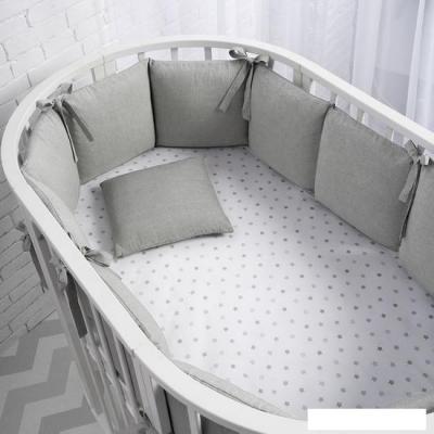 Бампер в кроватку Perina Soft Cotton СК1/4-05.13 (серо-оливковый) Бампер в кроватку Perina Soft Cotton СК1/4-05.13 (серо-оливковый)