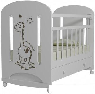 Классическая детская кроватка VDK Dino с маятником и ящиком (белый) Классическая детская кроватка VDK Dino с маятником и ящиком (белый)