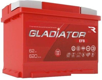 Автомобильный аккумулятор Gladiator EFB 62 R+ (62 А·ч) Автомобильный аккумулятор Gladiator EFB 62 R+ (62 А·ч)