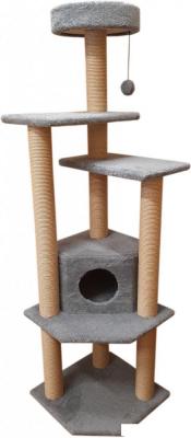 Комплекс Cat House Торнадо джут (серый) Комплекс Cat House Торнадо джут (серый)