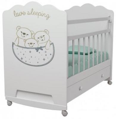 Классическая детская кроватка VDK Love Sleeping маятник с ящиком (белый) Классическая детская кроватка VDK Love Sleeping маятник с ящиком (белый)