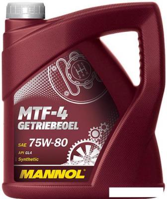 Трансмиссионное масло Mannol MTF-4 Getriebeoel 75W-80 API GL-4 4л Трансмиссионное масло Mannol MTF-4 Getriebeoel 75W-80 API GL-4 4л