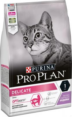 Сухой корм для кошек Pro Plan Delicate Adult Optidigest с индейкой 3 кг Сухой корм для кошек Pro Plan Delicate Adult Optidigest с индейкой 3 кг