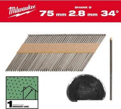 Гвозди для пистолета Milwaukee 4932492597 (2200 шт) Гвозди для пистолета Milwaukee 4932492597 (2200 шт)