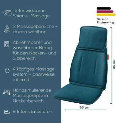 Массажная накидка на сиденье Beurer MG 330 (petrol blue) Массажная накидка на сиденье Beurer MG 330 (petrol blue)