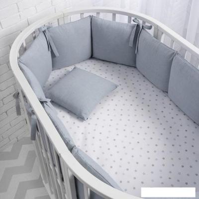 Бампер в кроватку Perina Soft Cotton СК1/4-05.10 (голубой) Бампер в кроватку Perina Soft Cotton СК1/4-05.10 (голубой)